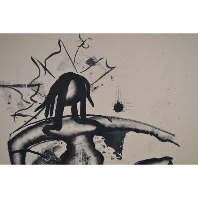 László Mindszenti, Figure, Ink on Paper on Cardboard, 1972 For Sale - Image 6 of 15