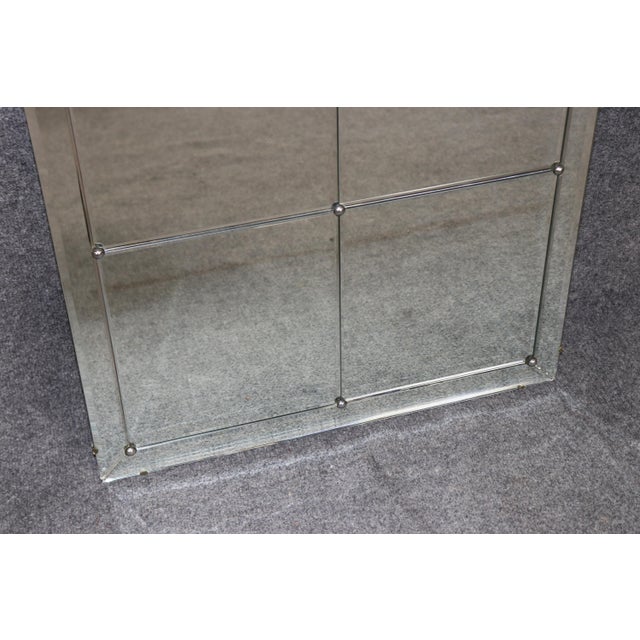 Vintage Multi Panel Hollywood Regency Style Mirror For Sale - Image 4 of 6