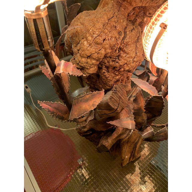 Metal Brutalist Sea Urchin Lamp by Curtis Jere, 1960s For Sale - Image 7 of 18