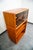 Mid Century Danish Modern Bookshelf Cabinet Teak Shelves Glass Doors Display MCM For Sale In Sacramento - Image 6 of 11