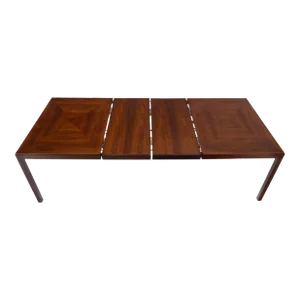 John Stuart Two Tone Leaves Mid-Century Modern Rectangle Dining Table