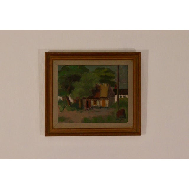 Erik Oldberg, Cottage, 1950s, Oil on Canvas, Framed For Sale - Image 5 of 16