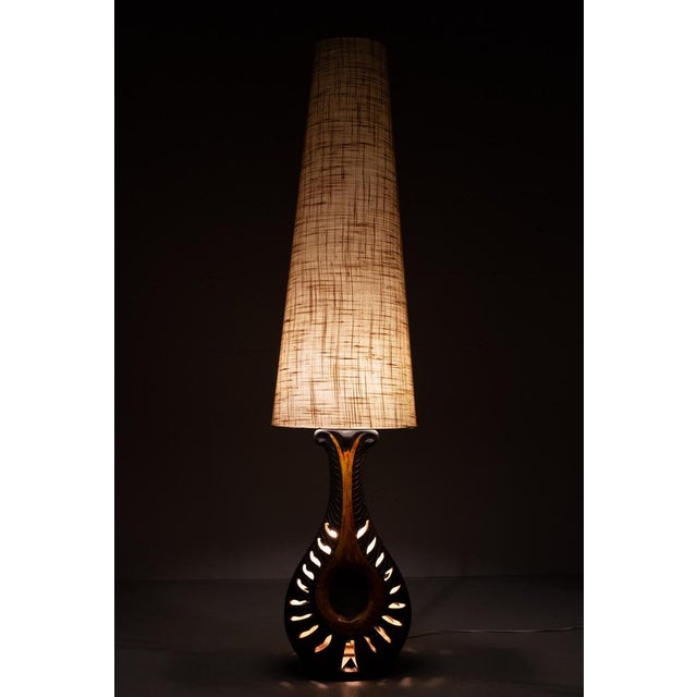Large Fat Lava Ceramic Floor Lamp from Walter Gerhards, West Germany, 1970s For Sale - Image 9 of 12