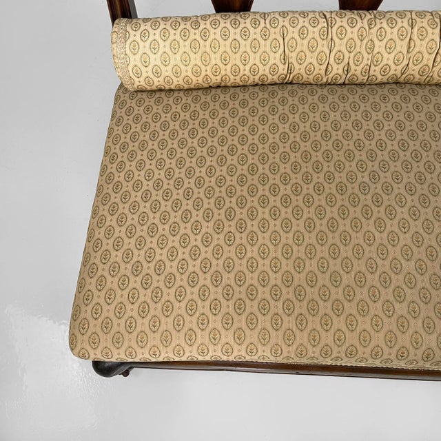 Wood Late 19th-Century Style Italian Armchairs in Wood and Beige Fabric, 1930s, Set of 2 For Sale - Image 7 of 18