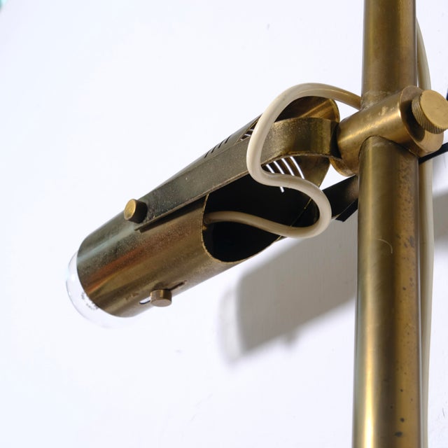 Brown Adjustable Brass Floor Lamp, Italy, 1960s For Sale - Image 8 of 18