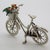Vintage Italian Handmade Silver Bicycle with Flower Basket, 1980s For Sale - Image 6 of 11