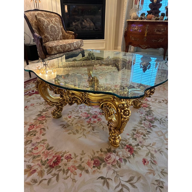1990s Italian Silik Brand Coffee Table Italy Rococo Baroque French Made in Italy For Sale - Image 14 of 14