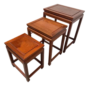 Rosewood Nesting Tables, Set of Three