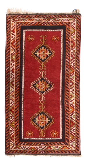 Fine Antique Turkish Tribal Wool Rug 3'3'' X 6'3''