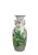 This vintage Chinese Famille Rose porcelain vase is adorned by hand painted plants, flower, and dragon flies on one side...