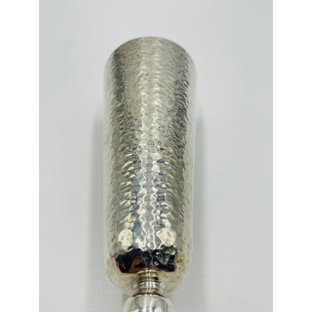 1980s Emilia Castillo Silver Plated “Musical” Goblets & Champagne Flute, Taxco Mexico For Sale - Image 15 of 18