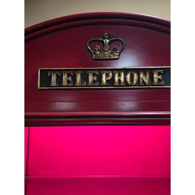 Vintage British Phone Booth Display Cabinet For Sale - Image 4 of 11