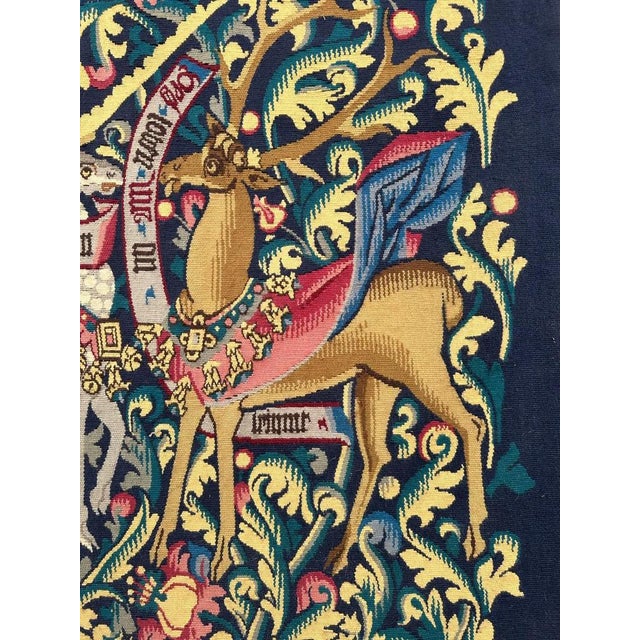 1940s French Medieval Style Tapestry, 1940s For Sale - Image 5 of 16