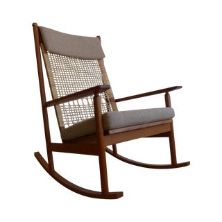 Hans Olsen Teak Rocking Chair For Sale