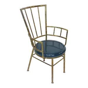 Italian Brass Chiavari Styled Arm Chair