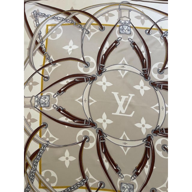 Louis Vuitton Silk Scarf For Sale - Image 9 of 10