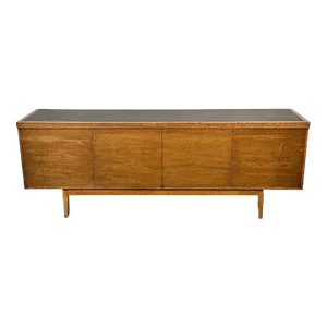 Mid-Century Modern Sideboard / Credenza, Rustic Provincial Cabinet, Slate Top