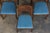 1950s French Art Deco Maple Dining Chairs W/ Blue Velvet - Set of 6 For Sale - Image 4 of 12