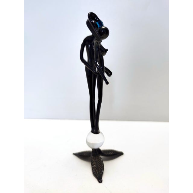 Postmodern Postmodern Black Murano Glass Decoration, Italy, 1990s For Sale - Image 3 of 13