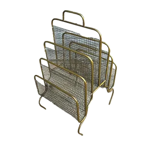 Antique Brass Magazine Rack