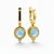 Vintage style blue topaz earrings silver, gold. Dangle blue topaz earrings. Cocktail earrings with blue topaz, Silver...