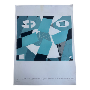 1970s Georg Meisterman Offset Calendar Poster, August