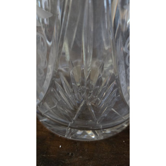 1930s German Cut Crystal and Silverplate Cooling-Tube Lemonade Pitcher For Sale - Image 16 of 18