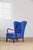Royal Blue Armchair, 1950s For Sale - Image 3 of 6