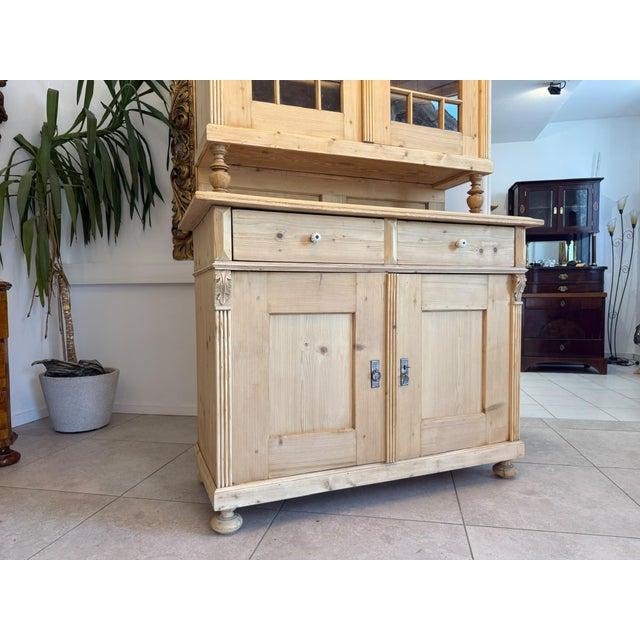 Gründerzeit Kitchen Farmhouse Sideboard in Softwood For Sale - Image 8 of 11