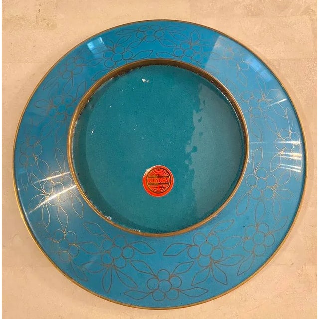 Chinese Late 20th Century Cloisonné Dragon Plate For Sale - Image 3 of 11
