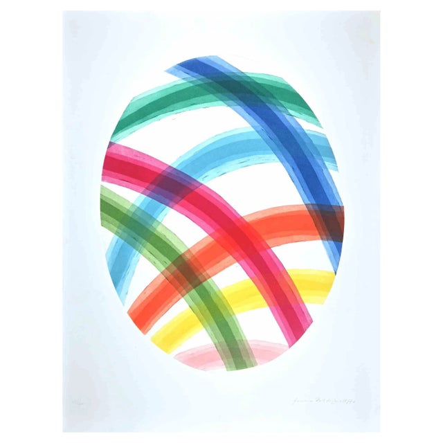 Piero Dorazio, Oval, Original Etching, 1987 For Sale