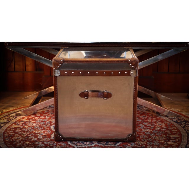 White Star Trunk in Steel and Leather by Timothy Oulton, 2010s For Sale - Image 15 of 18