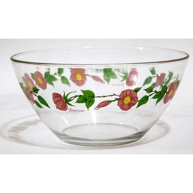 1960s Franciscan Glassware Desert Rose Bowl Signed Chairish