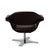 Brown Leather Hi-Cove Swivel Armchairs by Molteni&C, Set of 2 For Sale - Image 10 of 13