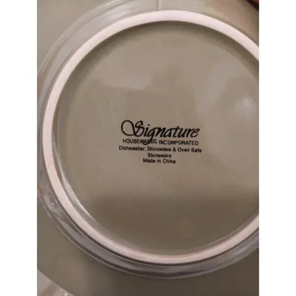 Set of 5 Home Grown Riviera Van Beer Stoneware Five 6" Cake Plate Mustard Green Vintage For Sale - Image 10 of 11