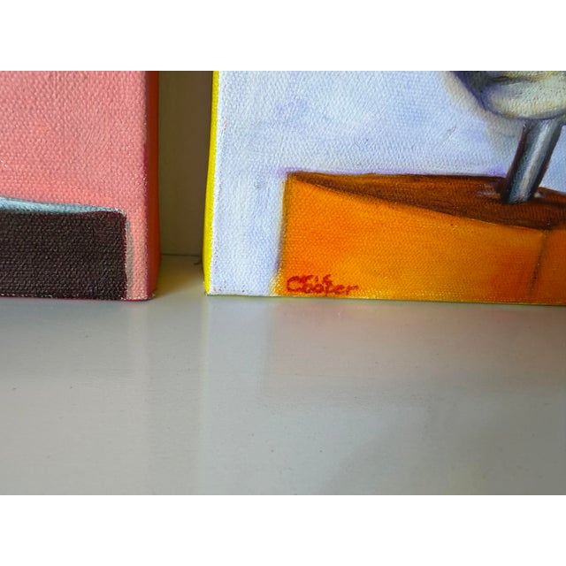2000 - 2009 Cris Cooper “David” Contemporary Portrait Oil on Canvas Paintings – A Pair For Sale - Image 5 of 12