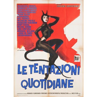 The Devil and the Ten Commandments 1962 Italian Due Fogli Film Poster For Sale