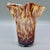 Vintage Tortoiseshell Art Glass Handkerchief Vase — Amber & Cream Ruffled Fazzoletto Vase, Murano Style For Sale - Image 4 of 11