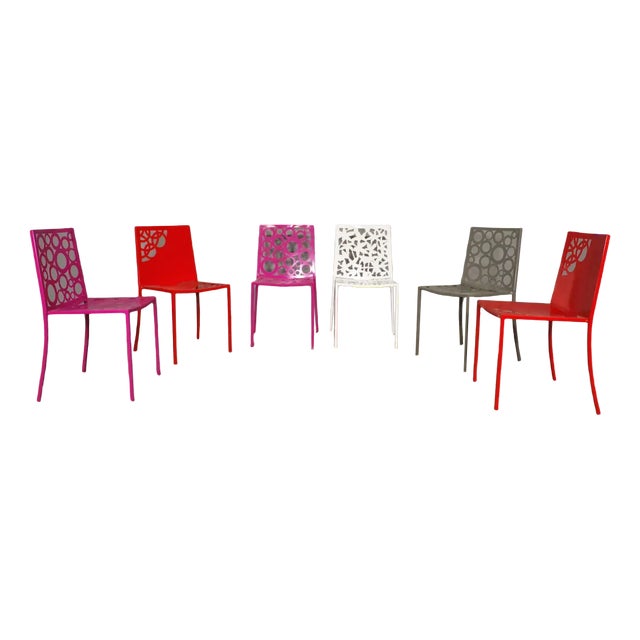 Iron Papeete Chairs, 1970s, Set of 6 For Sale