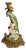Antique Ormolu Mounted Hand Painted Porcelain Parrot Candlestick Holder 14" tall For Sale