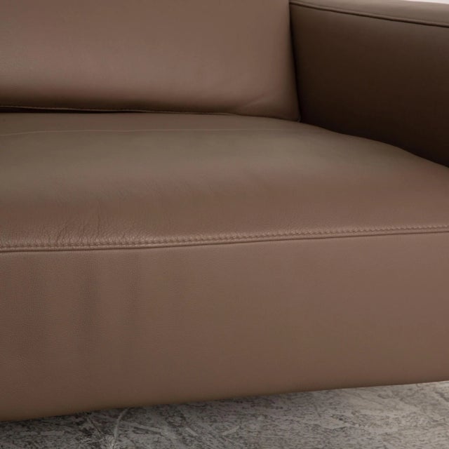 Zürich 2-Seater Sofa in Brown Leather from BoConcept For Sale - Image 4 of 10