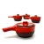Mid-Century Modern Mid-Century West German Red Lava Crock Pots - Set of 4 For Sale - Image 3 of 6