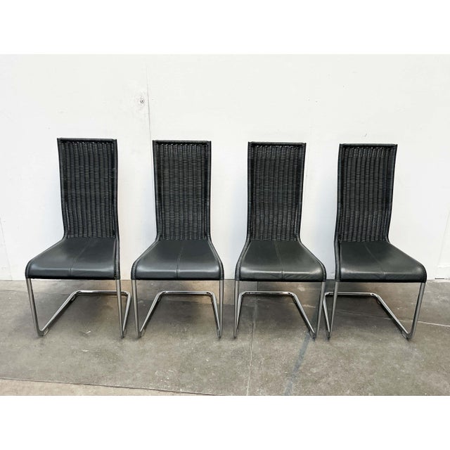 German Gray B25 Cantilever Chairs with Leather Cushions from Tecta, Set of 4 For Sale - Image 14 of 18