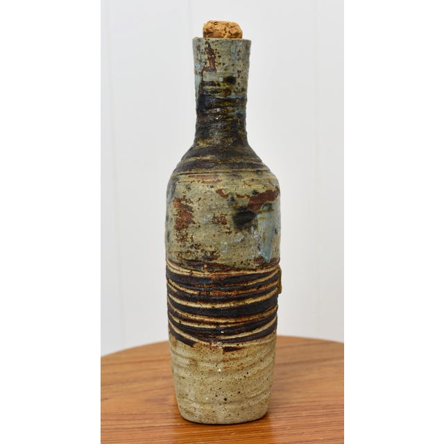 Vintage Snaps Studio Pottery Stoneware Jar Vase Container For Sale - Image 9 of 12