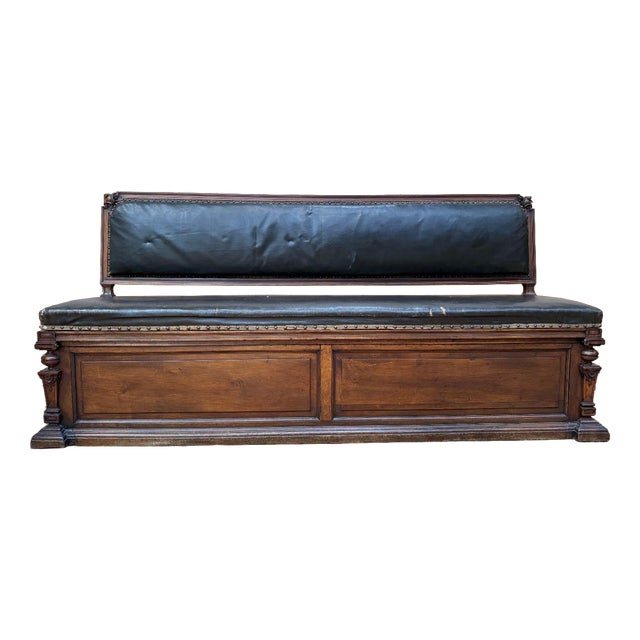 Renaissance Style Bench in Walnut For Sale