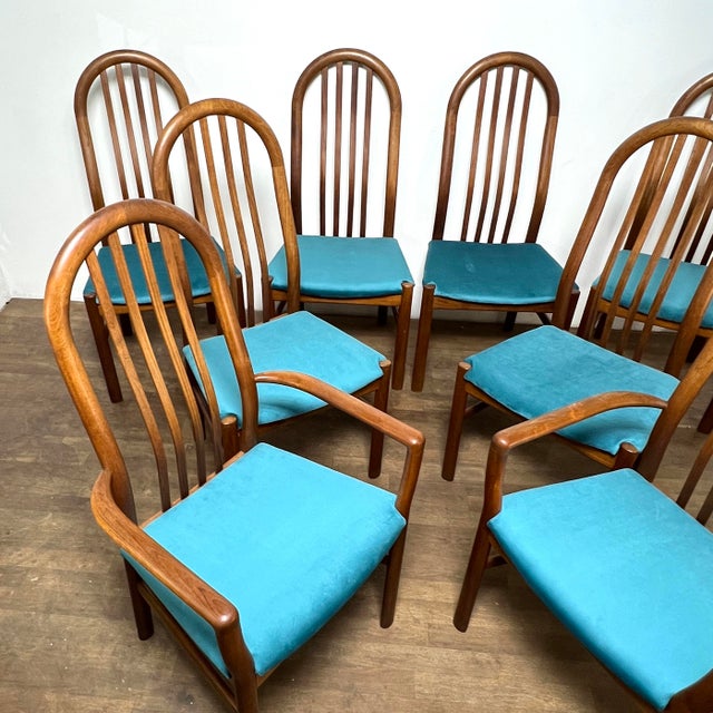 Mid-Century Modern C. 1970s Schou Andersen Danish Teak Highback Dining Chairs - Set/8 For Sale - Image 3 of 10