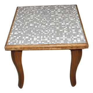 Vintage Flower Stand in Resopal Mosaic Grey, 1960s For Sale