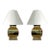 Pair Large Modern geometrical urn shape Brass Lamps For Sale