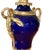 An exceptional pair of 19th century French gilt bronze and deep cobalt blue porcelain candelabras, masterfully executed in...