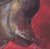 Iron Man Exists by Elena Burykina | Oil on panel Portrait of a metallic helmet on a red background. For Sale - Image 4 of 5